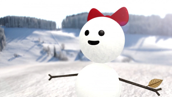 Snowman Waiting for Spring