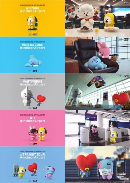 BT21's Airport Journey